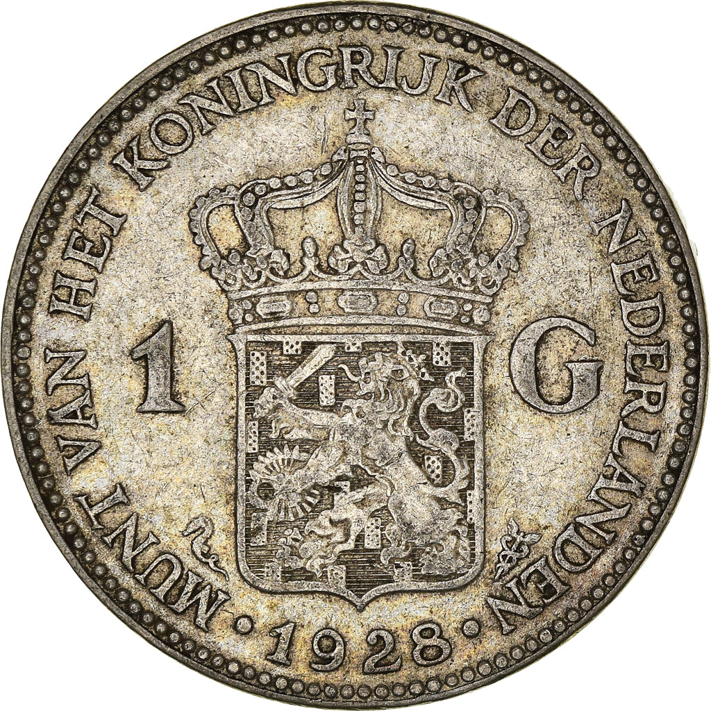 Münze, Niederlande, Wilhelmina I, Gulden, 1928, Utrecht, SS, Silber, KM:161.1