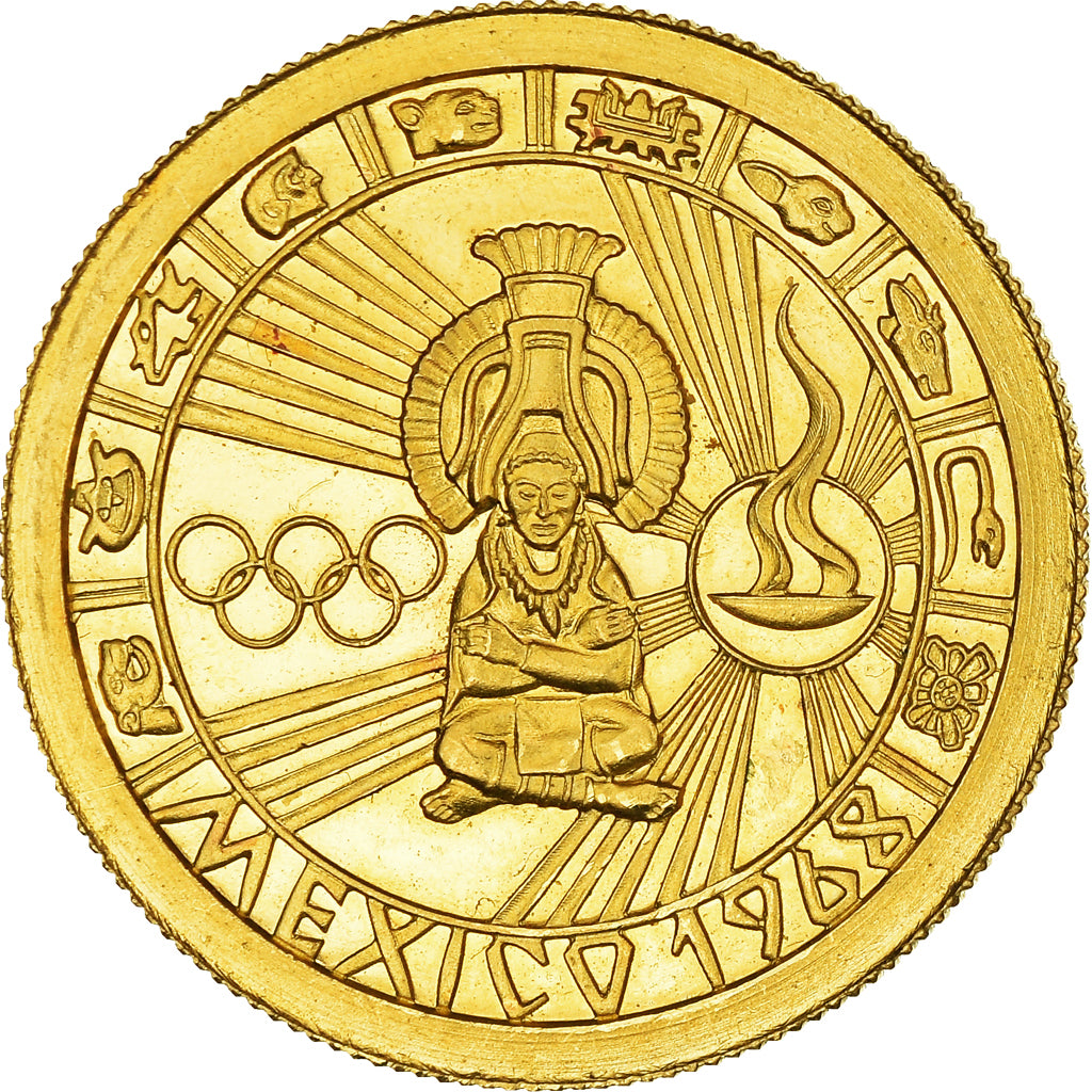 Mexique, Médaille, Jeux Olympiques de México, Sports & leisure, 1968, SUP+, Or