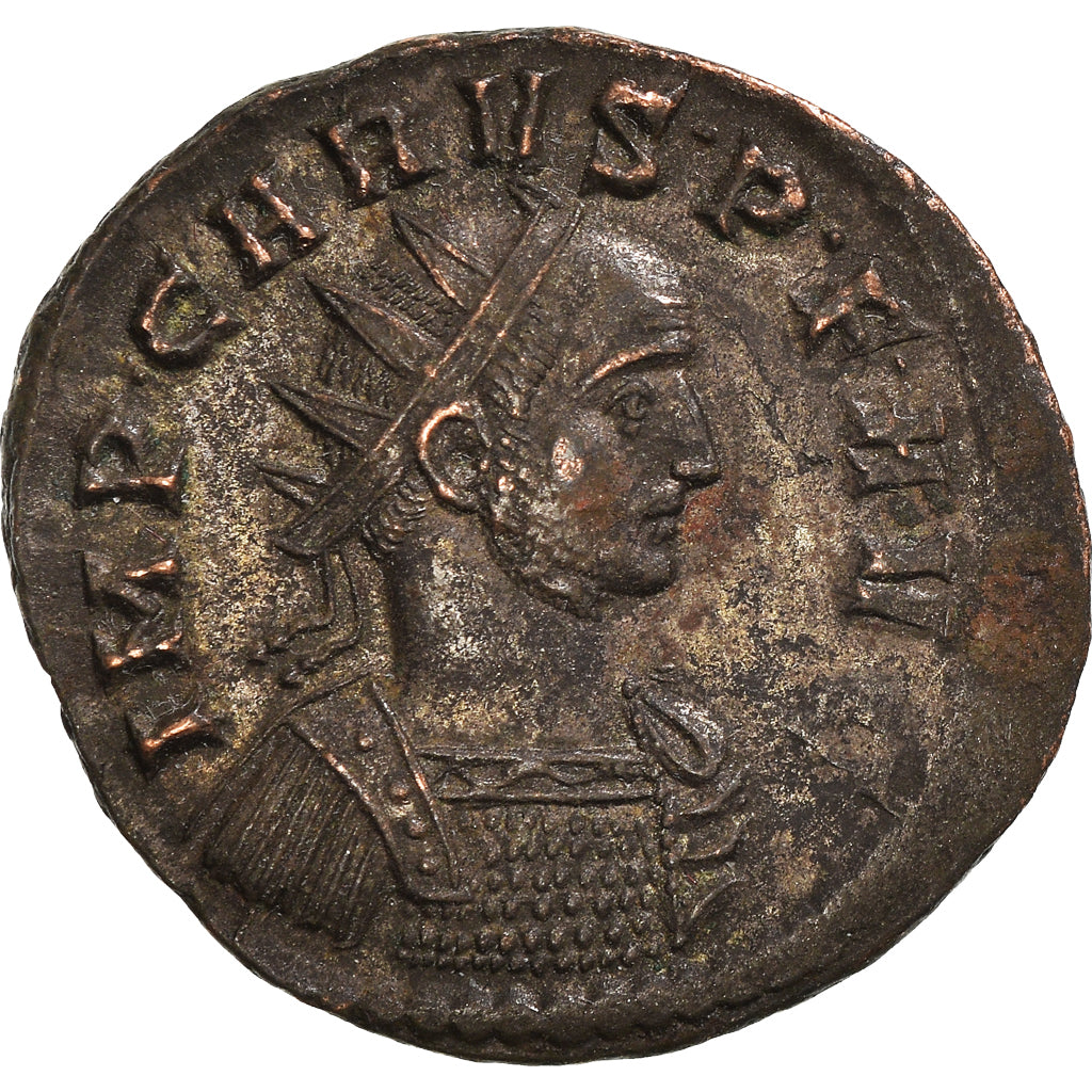 Münze, Carus, Antoninianus, 282, Ticinum, VZ, Billon, RIC:manque