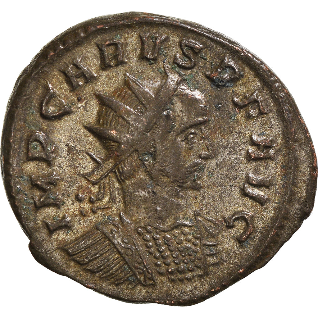 Coin, Carus, Antoninianus, 282-283, Ticinum, AU(55-58), Billon, RIC:82