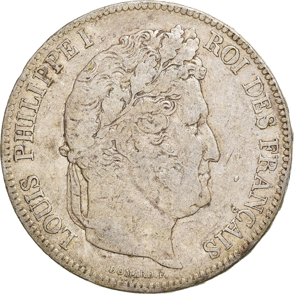 Coin, France, Louis-Philippe, 5 Francs, 1833, Paris, VF(30-35), Silver