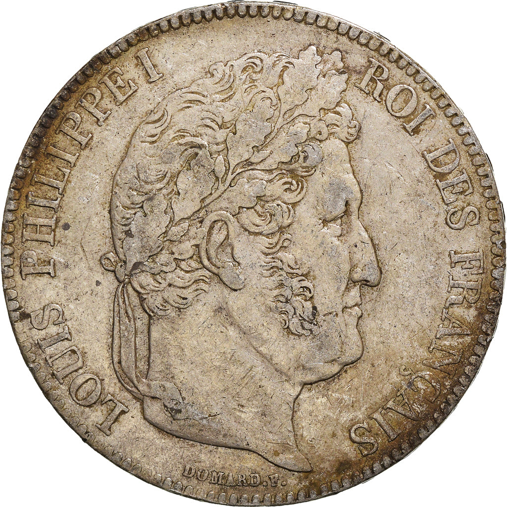 Coin, France, Louis-Philippe, 5 Francs, 1838, Strasbourg, VF(30-35), Silver