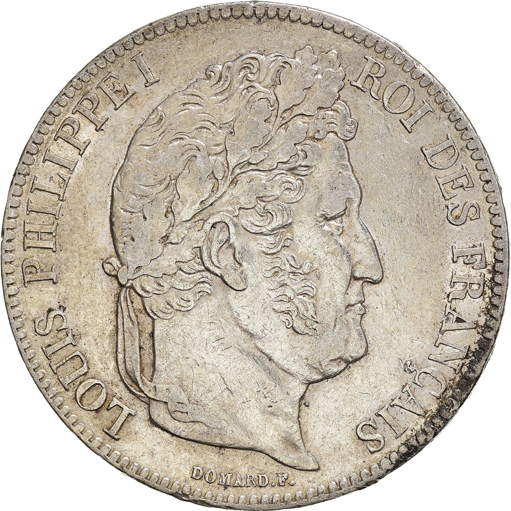 Coin, France, Louis-Philippe, 5 Francs, 1839, Paris, EF(40-45), Silver