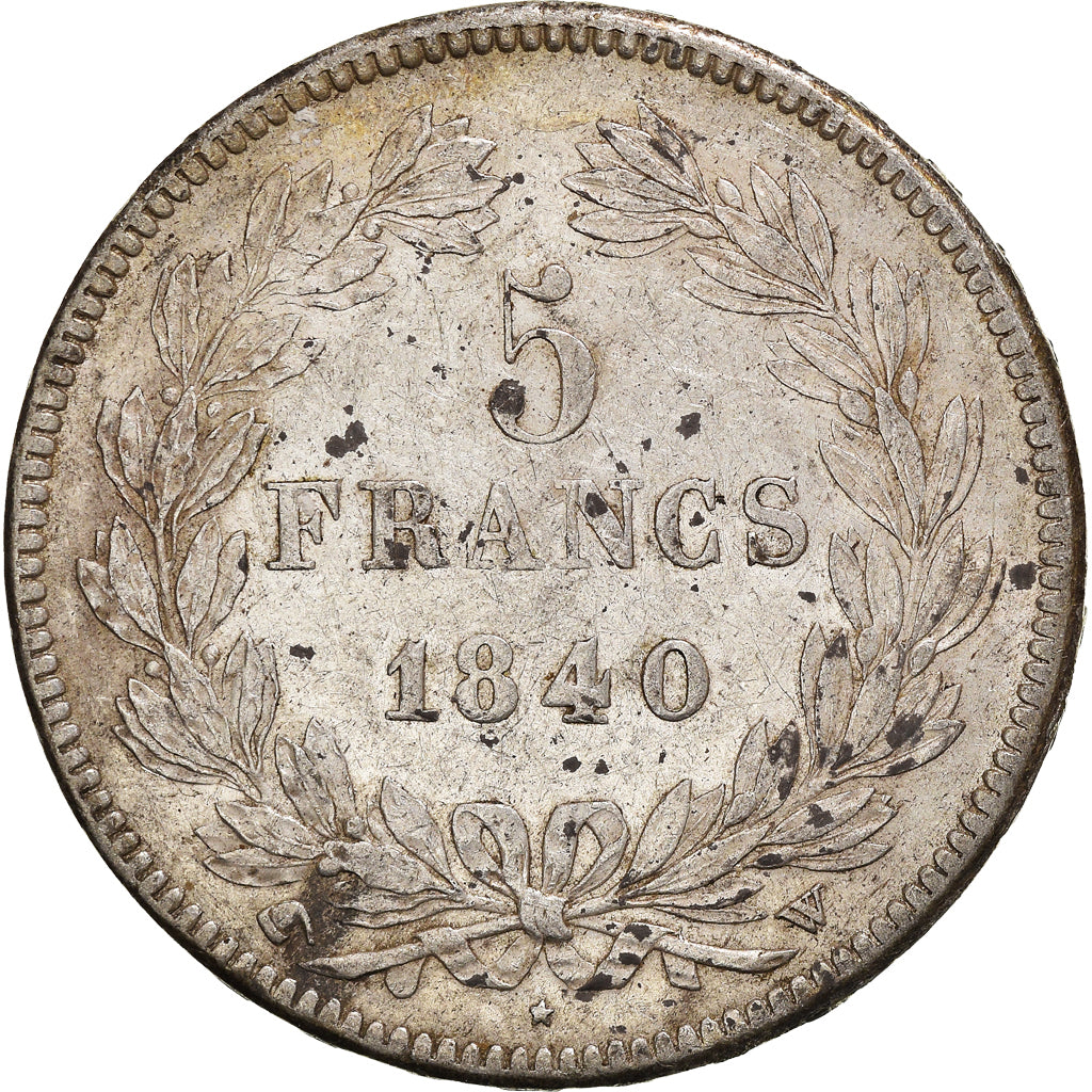 Coin, France, Louis-Philippe, 5 Francs, 1840, Lille, EF(40-45), Silver