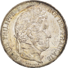 Coin, France, Louis-Philippe, 5 Francs, 1845, Strasbourg, AU(50-53), Silver