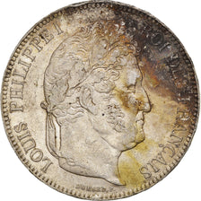 Coin, France, Louis-Philippe, 5 Francs, 1843, Lille, EF(40-45), Silver