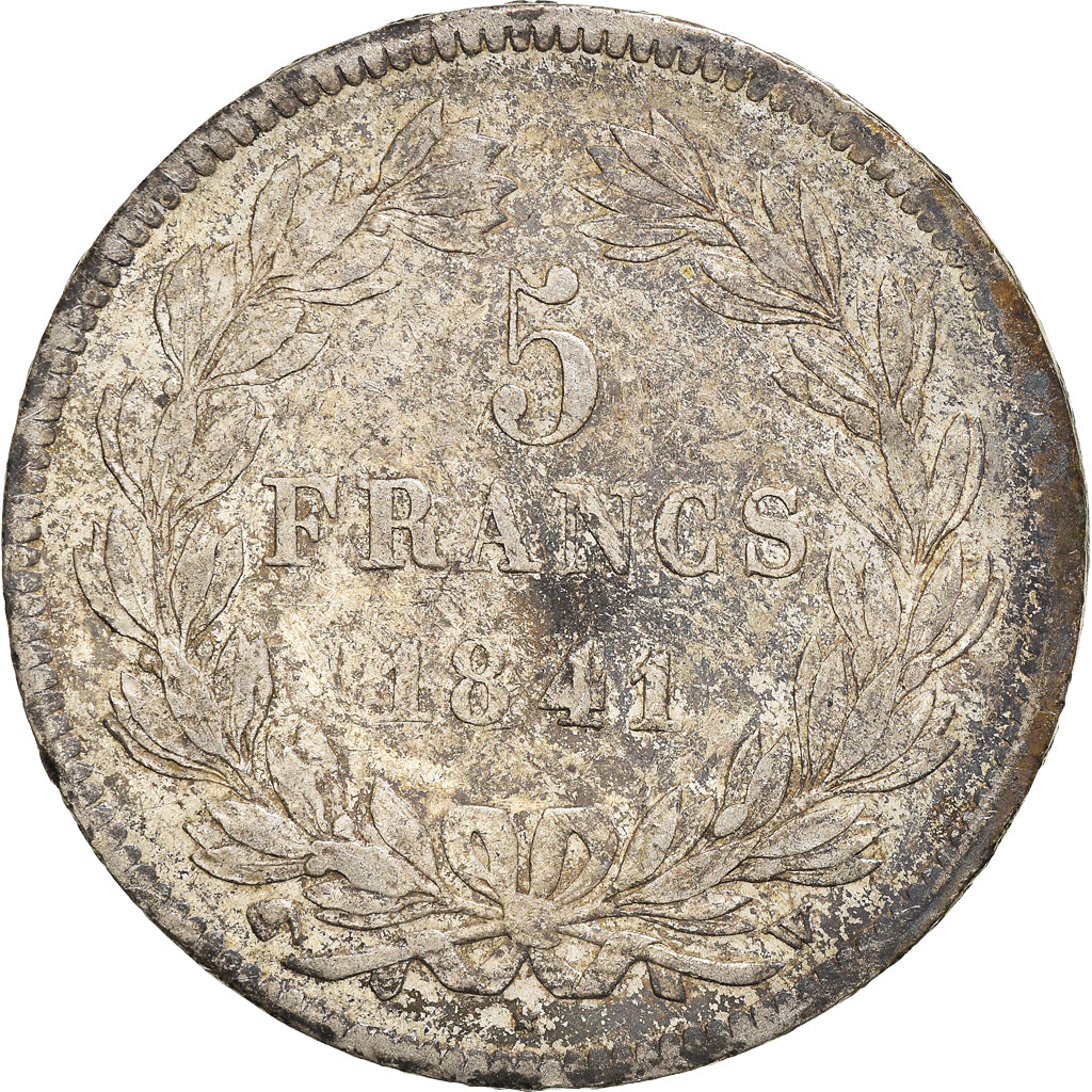 Coin, France, Louis-Philippe, 5 Francs, 1841, Lille, EF(40-45), Silver