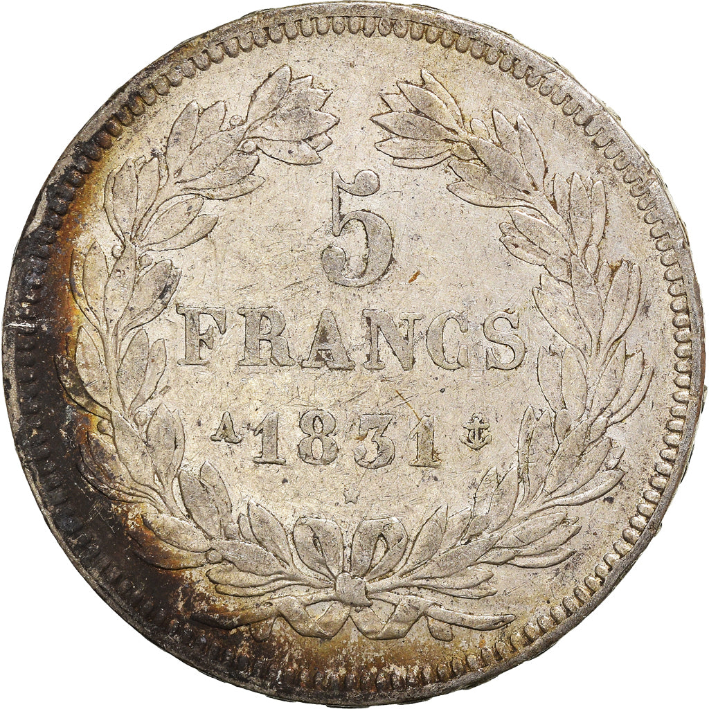 Coin, France, Louis-Philippe, 5 Francs, 1831, Paris, VF(30-35), Silver