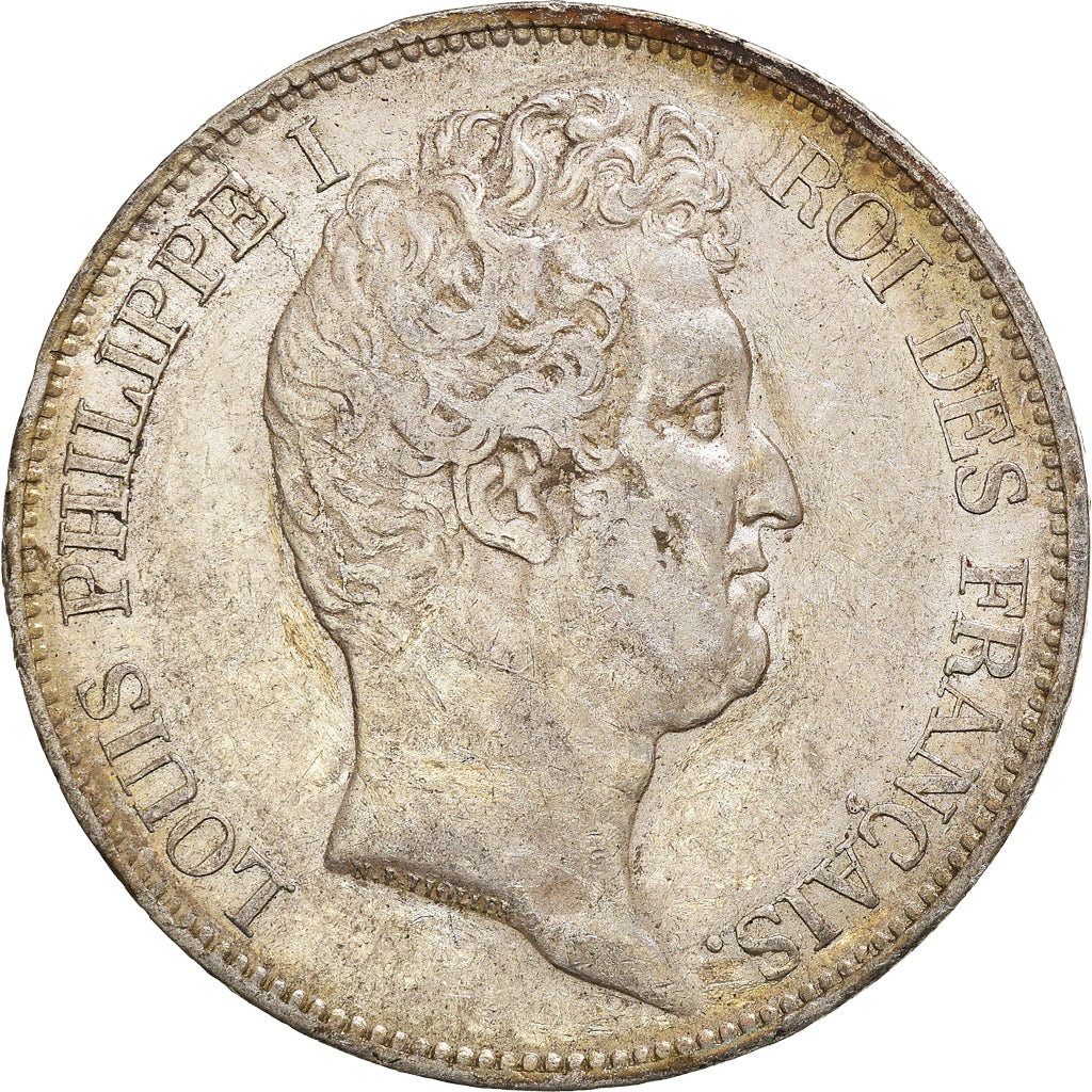 Coin, France, Louis-Philippe, 5 Francs, 1831, Rouen, EF(40-45), Silver