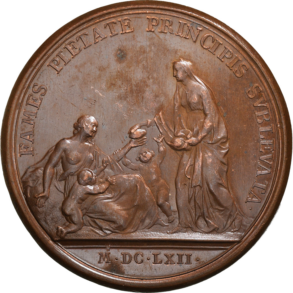 Frankrijk, Medaille, Louis XIV, Libéralité du Roi pendant la Famine, 1662