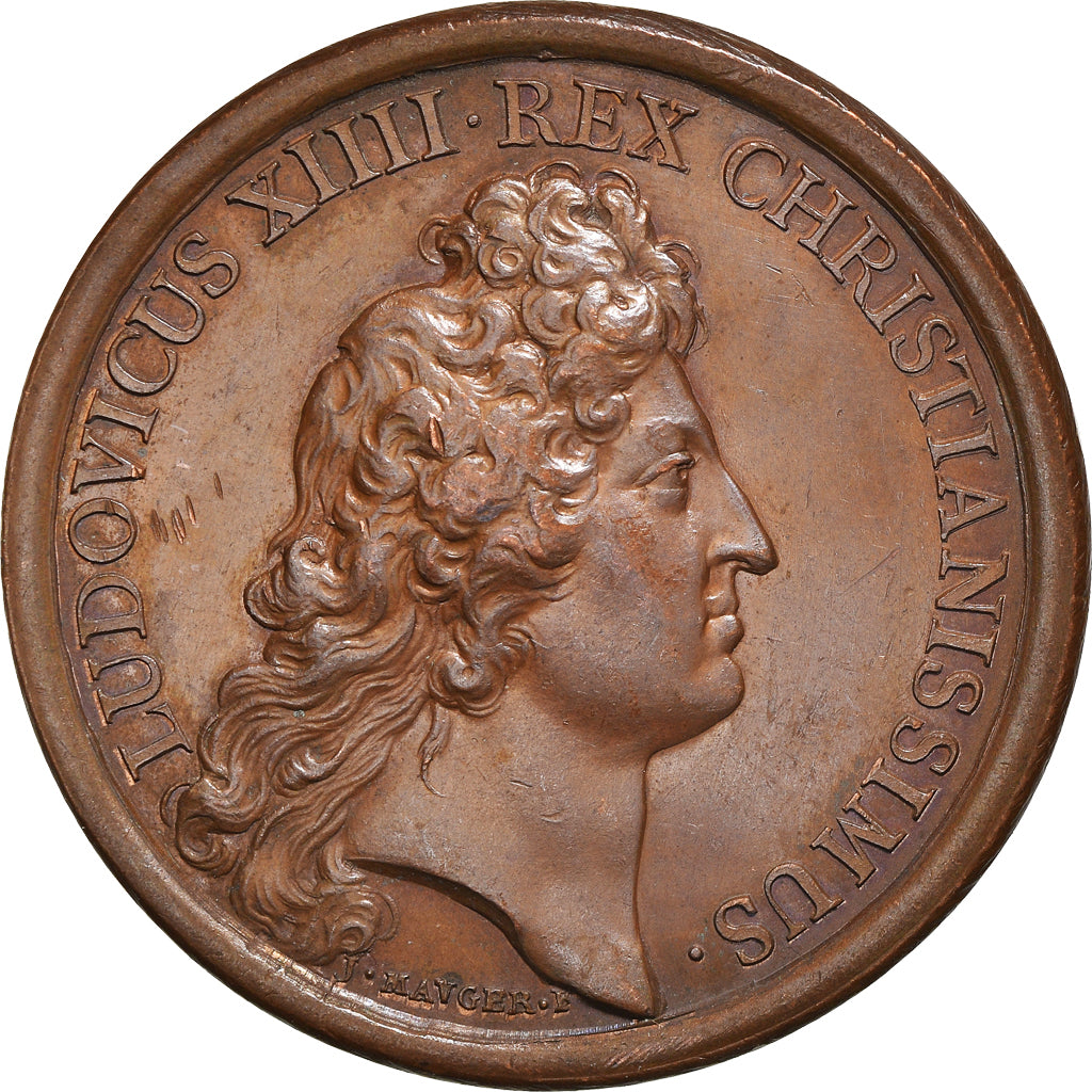 Frankrijk, Medaille, Louis XIV, Le Roi tenant le Sceau, History, 1672, Mauger