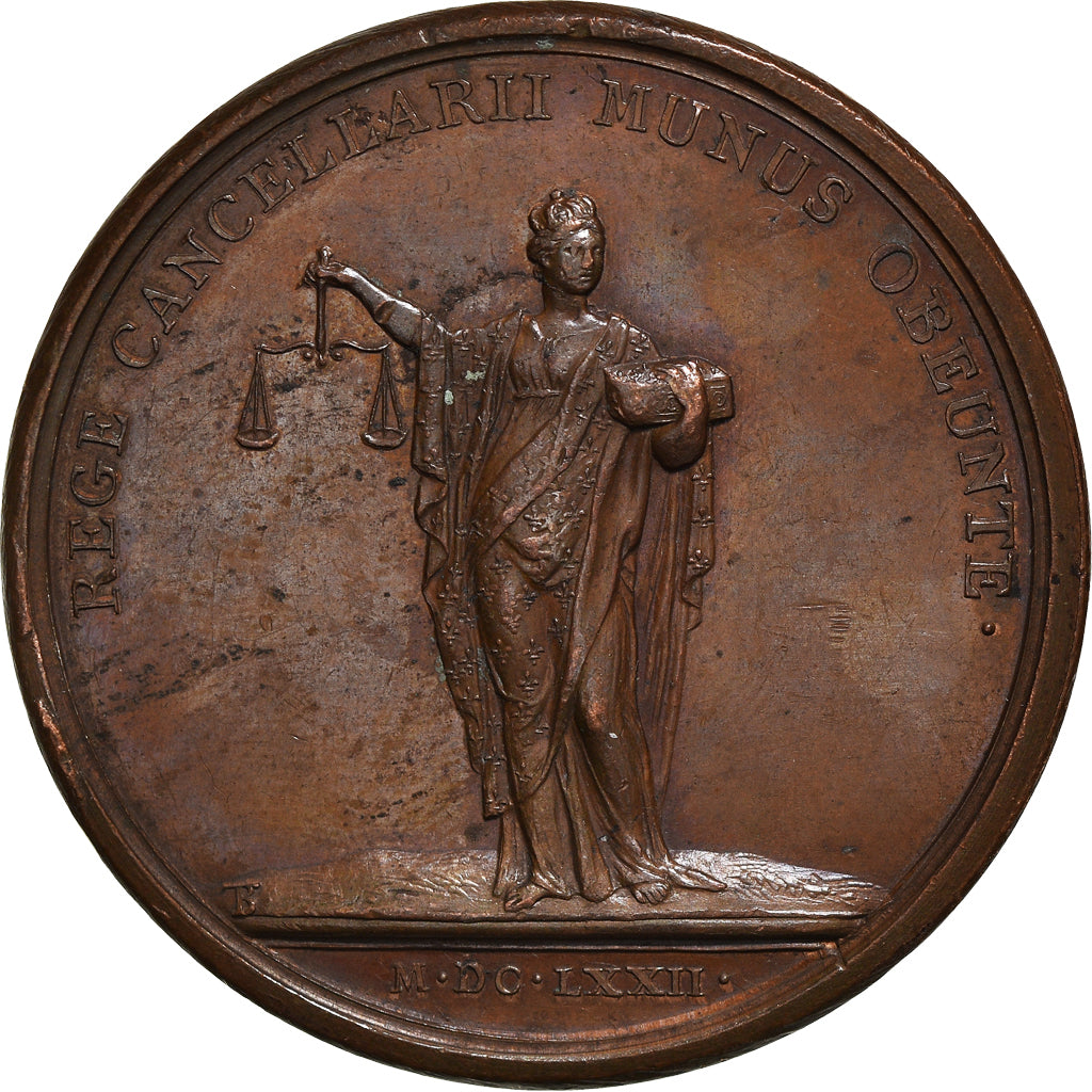 Frankrijk, Medaille, Louis XIV, Le Roi tenant le Sceau, History, 1672, Mauger