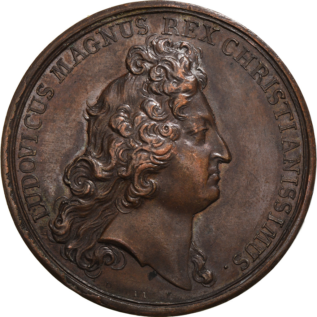 Frankreich, Medaille, Louis XIV, La Guérison du Roi, 1687, Dollin, VZ, Bronze