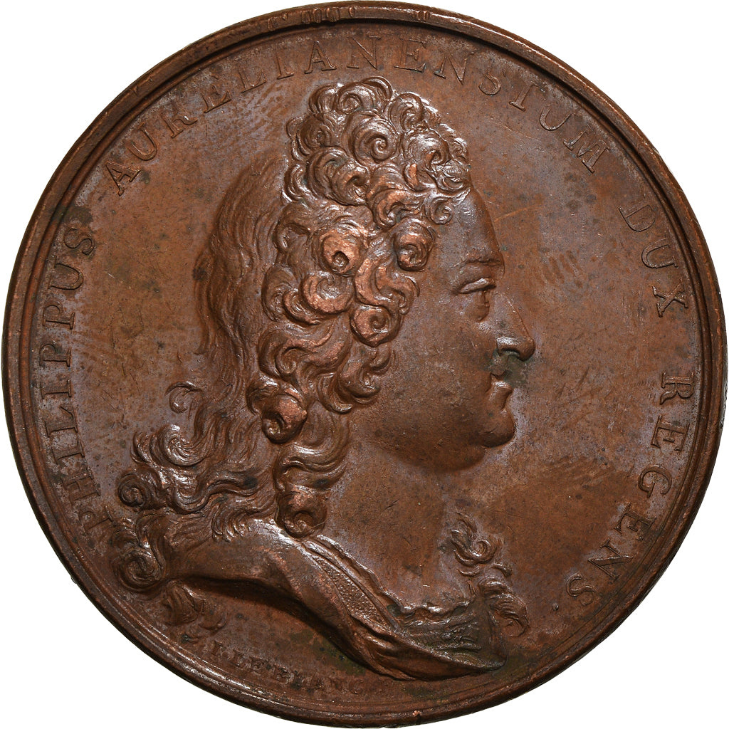 France, Medal, Louis XV, Philippe d'Orléans, Application du Régent aux