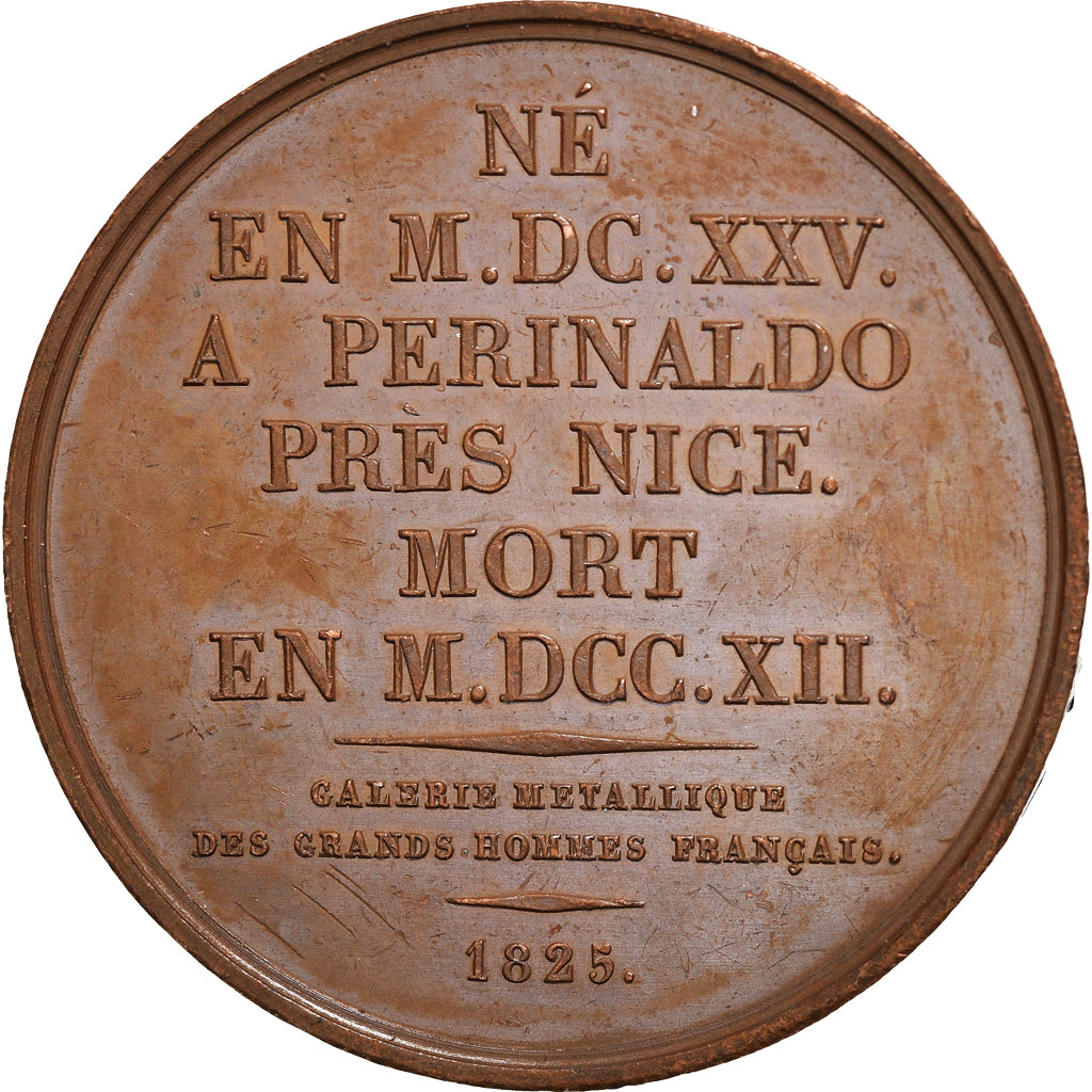 France, Médaille, Galerie des Grands Hommes, Domenico Cassini, 1825, Gatteaux