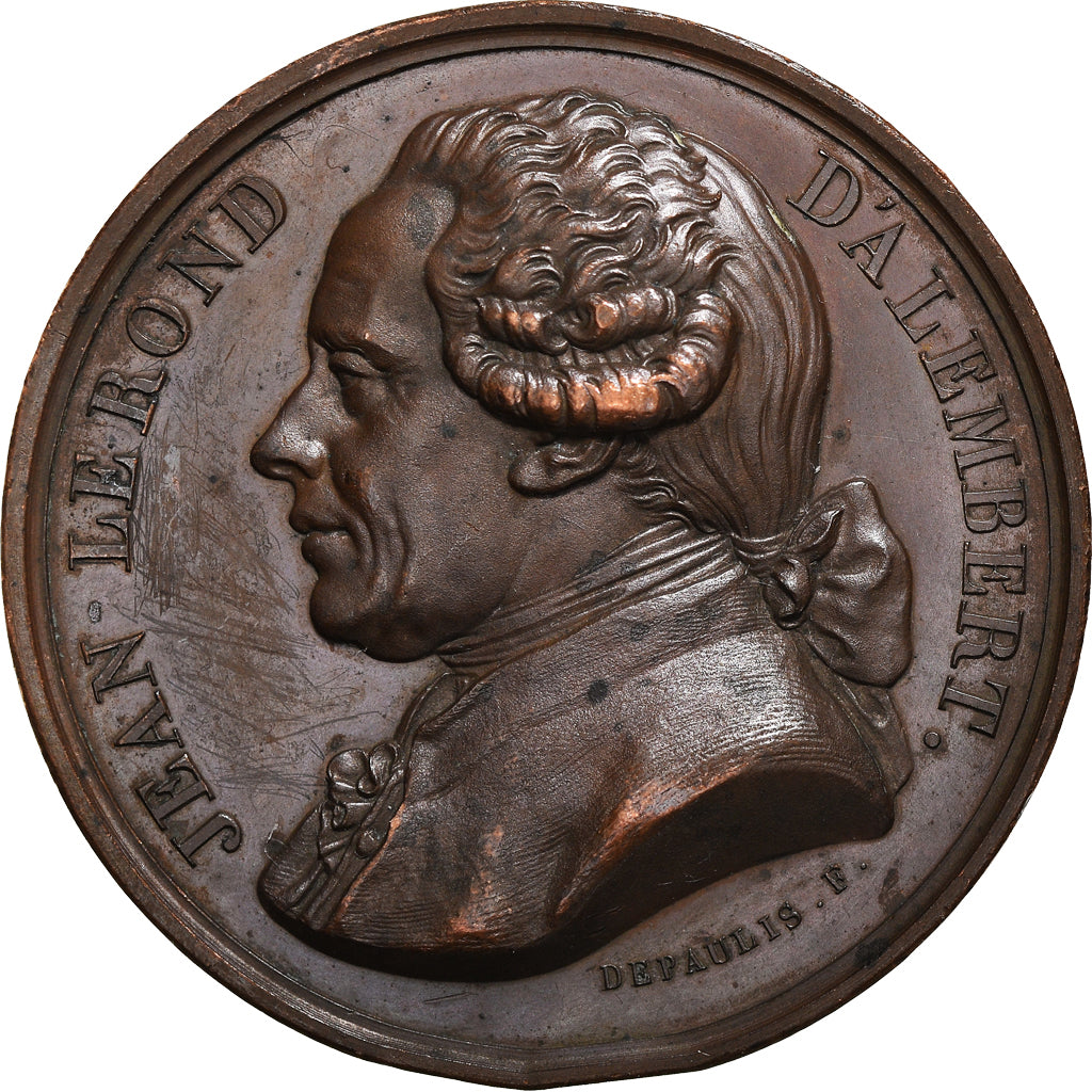 Frankrijk, Medaille, Galerie des Grands Hommes, Jean Lerond d'Alembert, 1824