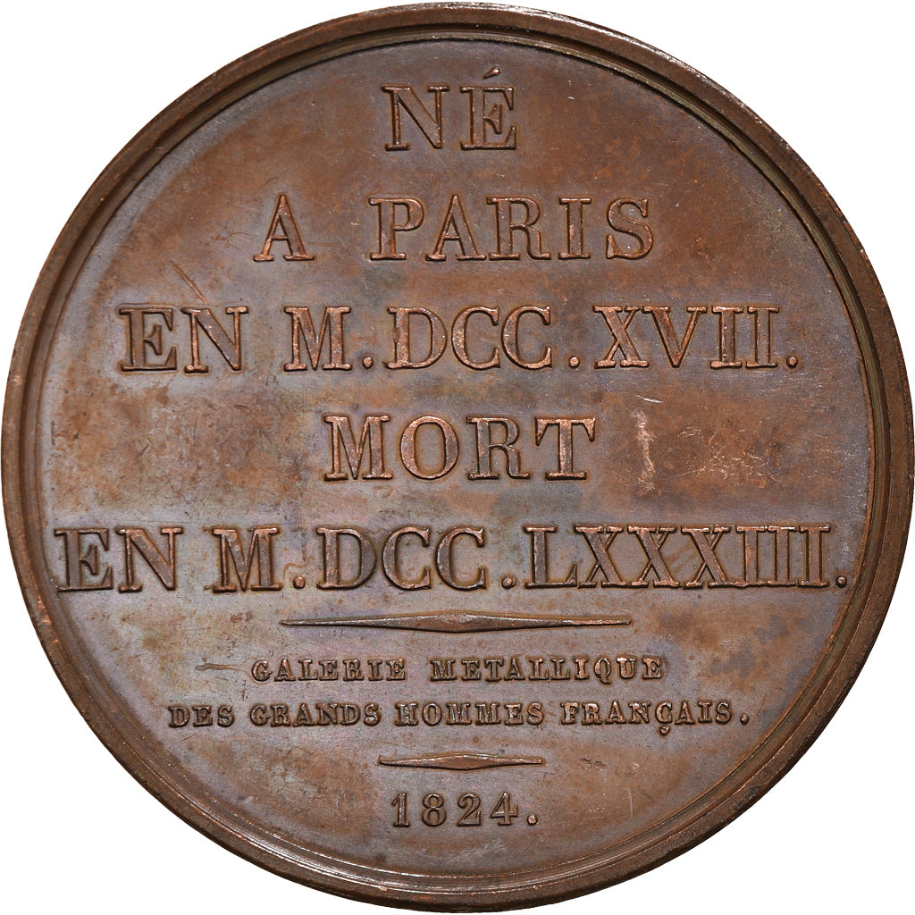 Frankrijk, Medaille, Galerie des Grands Hommes, Jean Lerond d'Alembert, 1824