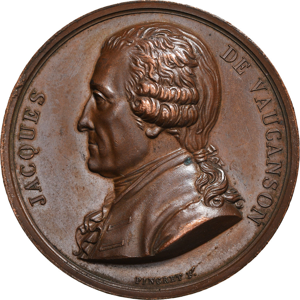 France, Médaille, Galerie des Grands Hommes, Jacques de Vaucanson, 1820
