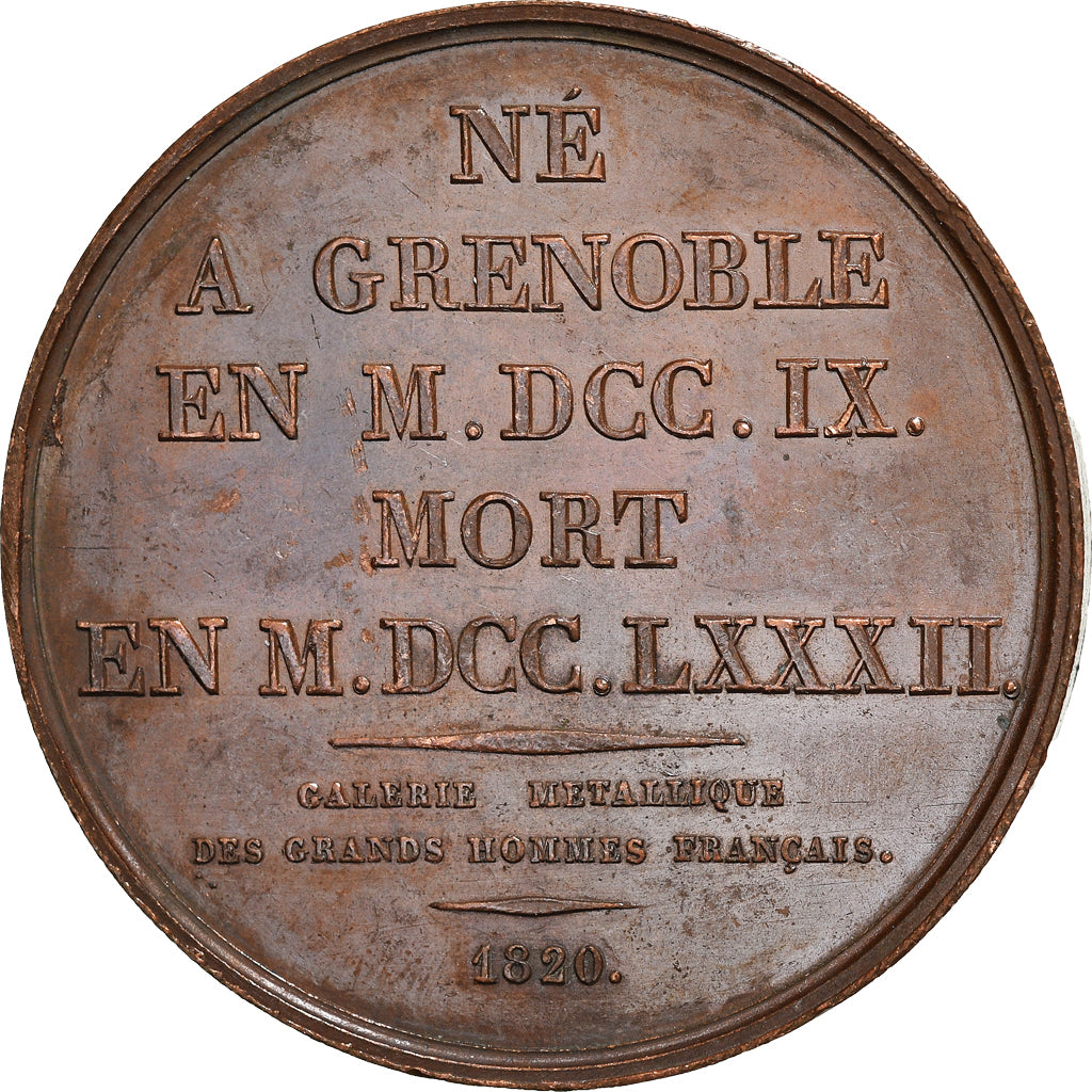 France, Médaille, Galerie des Grands Hommes, Jacques de Vaucanson, 1820