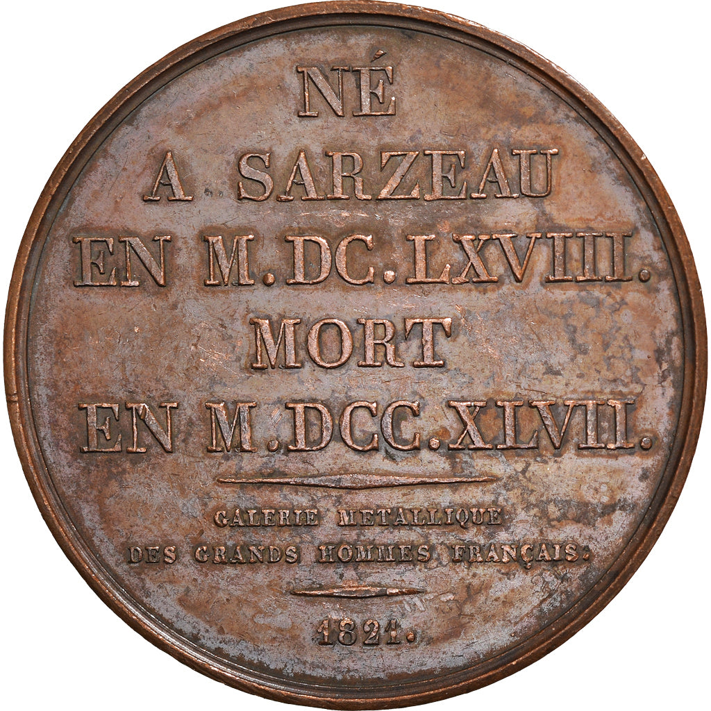 Frankrijk, Medaille, Galerie des Grands Hommes, Alain René le Sage, 1821