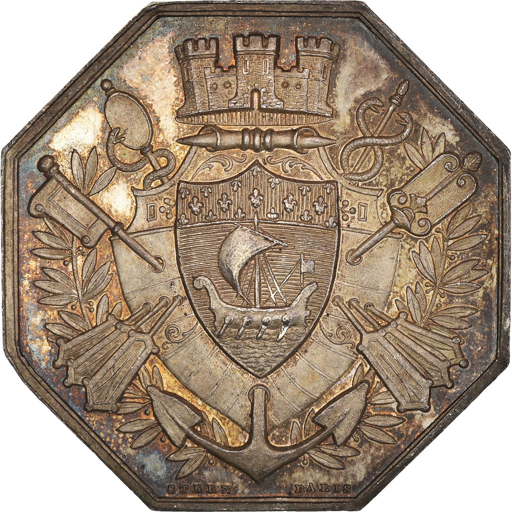 France, Token, Savings Bank, Banque d'Escompte de Paris, 1878, Stern, MS(60-62)