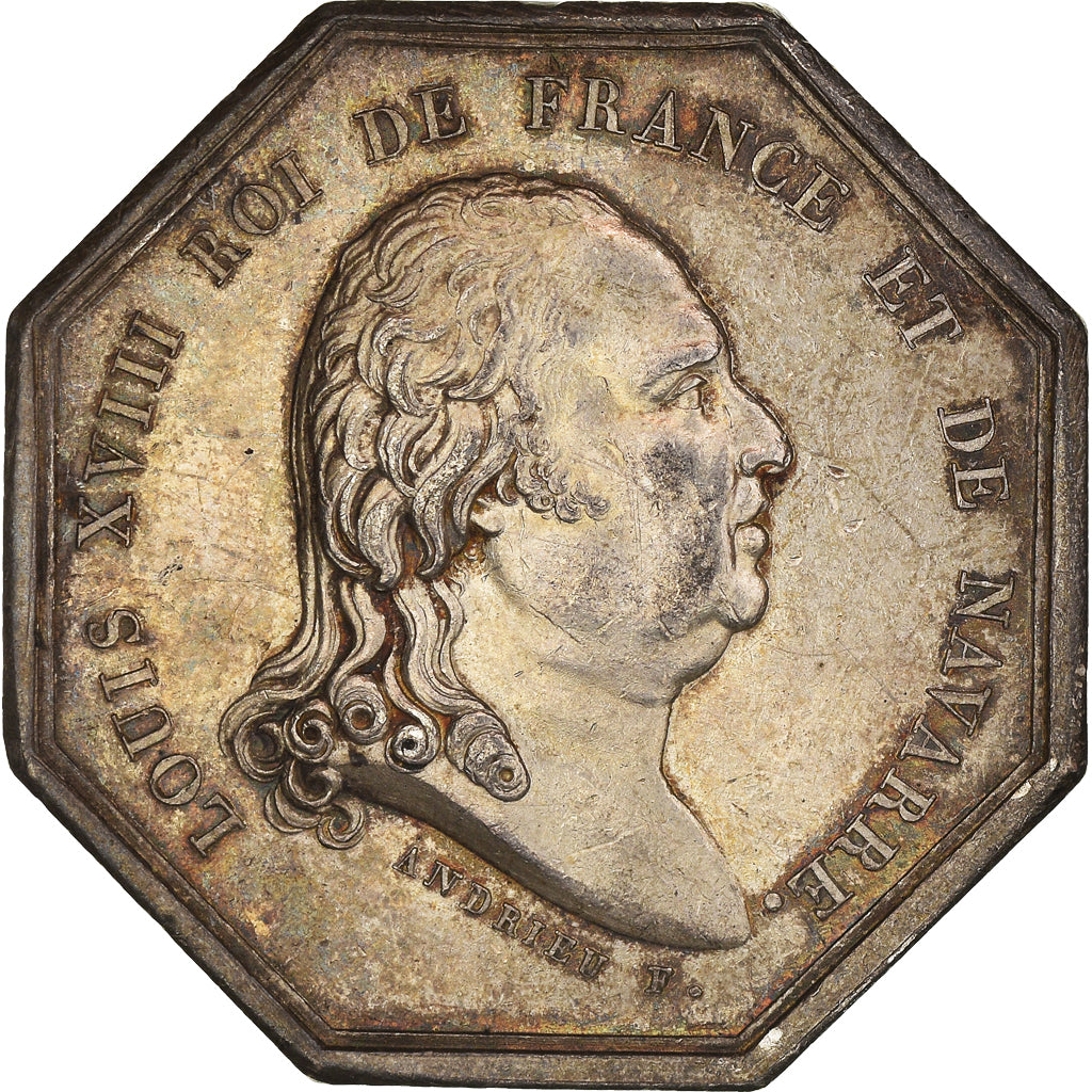 Frankrijk, Token, Louis XVIII, Avocats aux Conseils du Roi, Andrieu, PR, Zilver