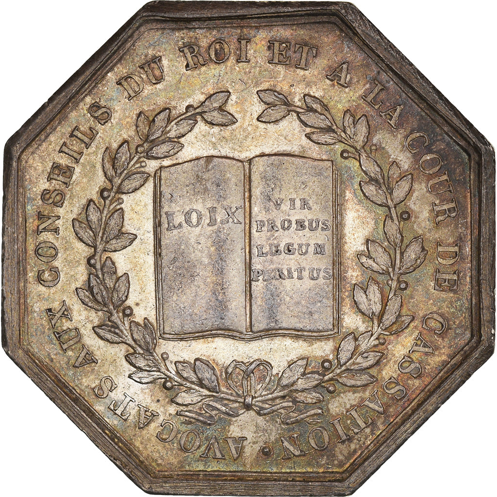Frankrijk, Token, Louis XVIII, Avocats aux Conseils du Roi, Andrieu, PR, Zilver