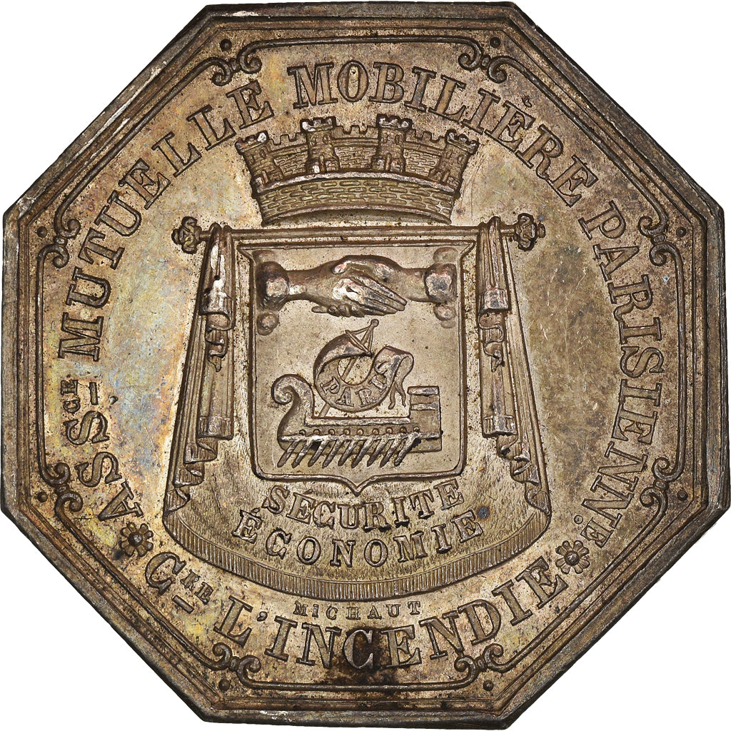 France, Jeton, Insurance, Mutuelle Immobilière Parisienne, Incendie, 1837