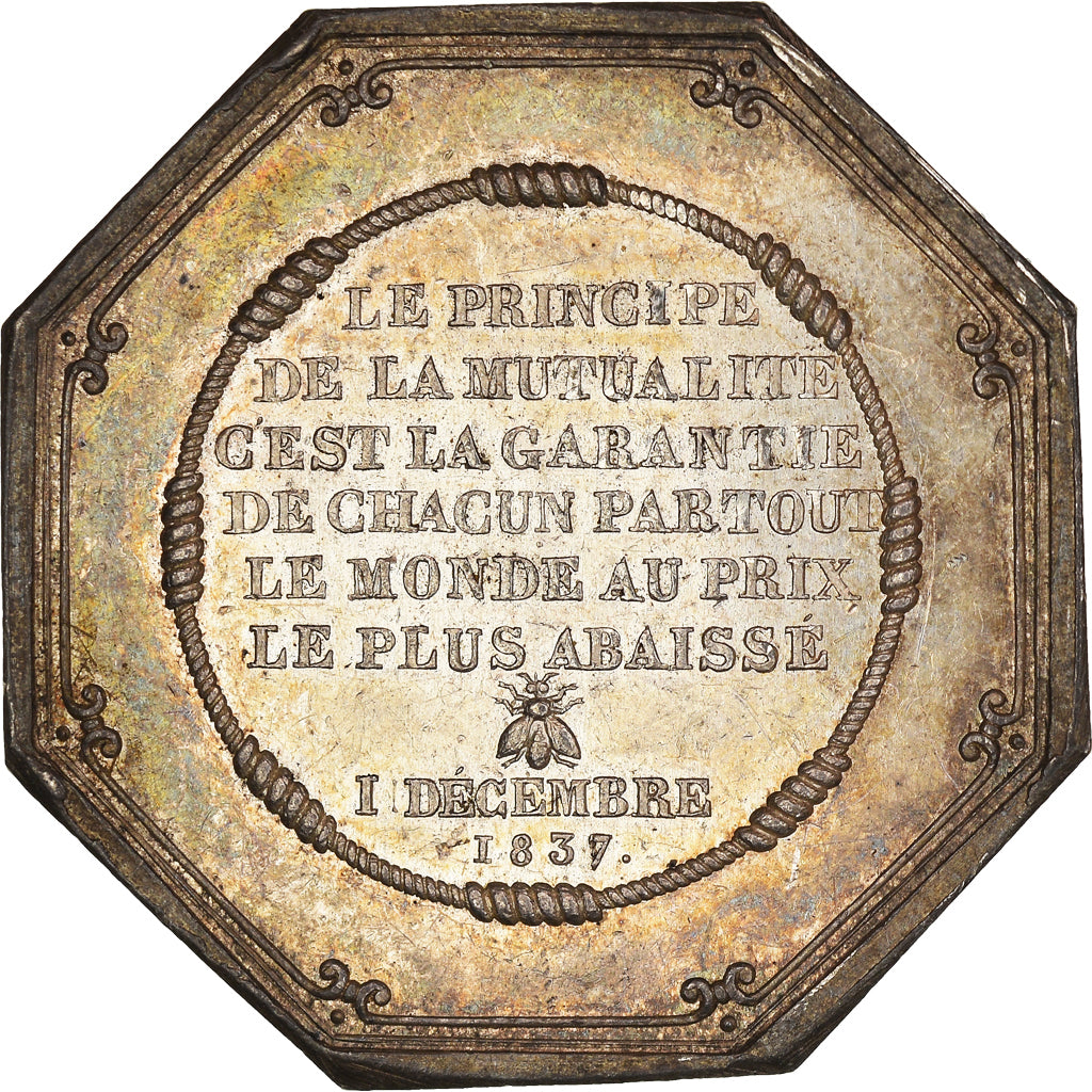 France, Jeton, Insurance, Mutuelle Immobilière Parisienne, Incendie, 1837