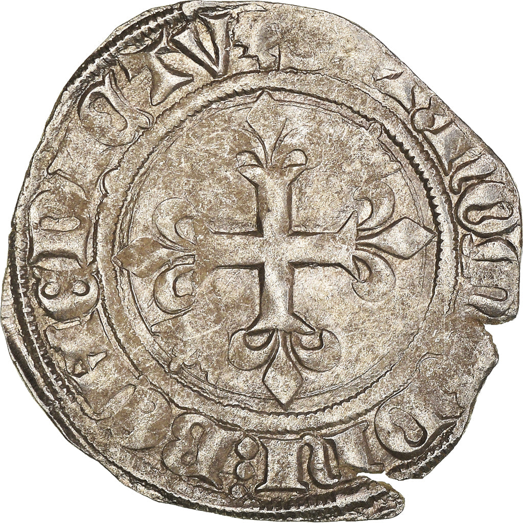 Moeda, França, Charles VI, Florette, Tournai, VF(30-35), Lingote, Duplessy:387A