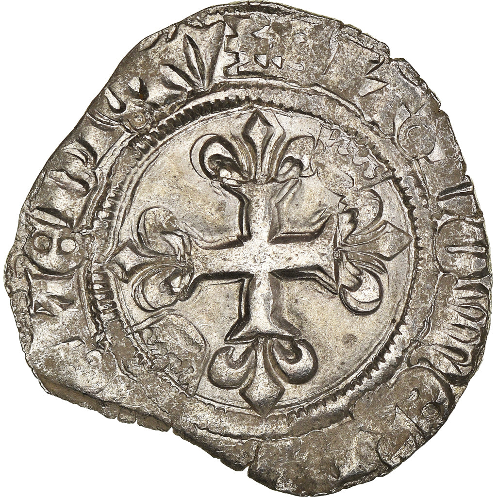 Moeda, França, Charles VI, Florette, Tournai, VF(30-35), Lingote, Duplessy:387A