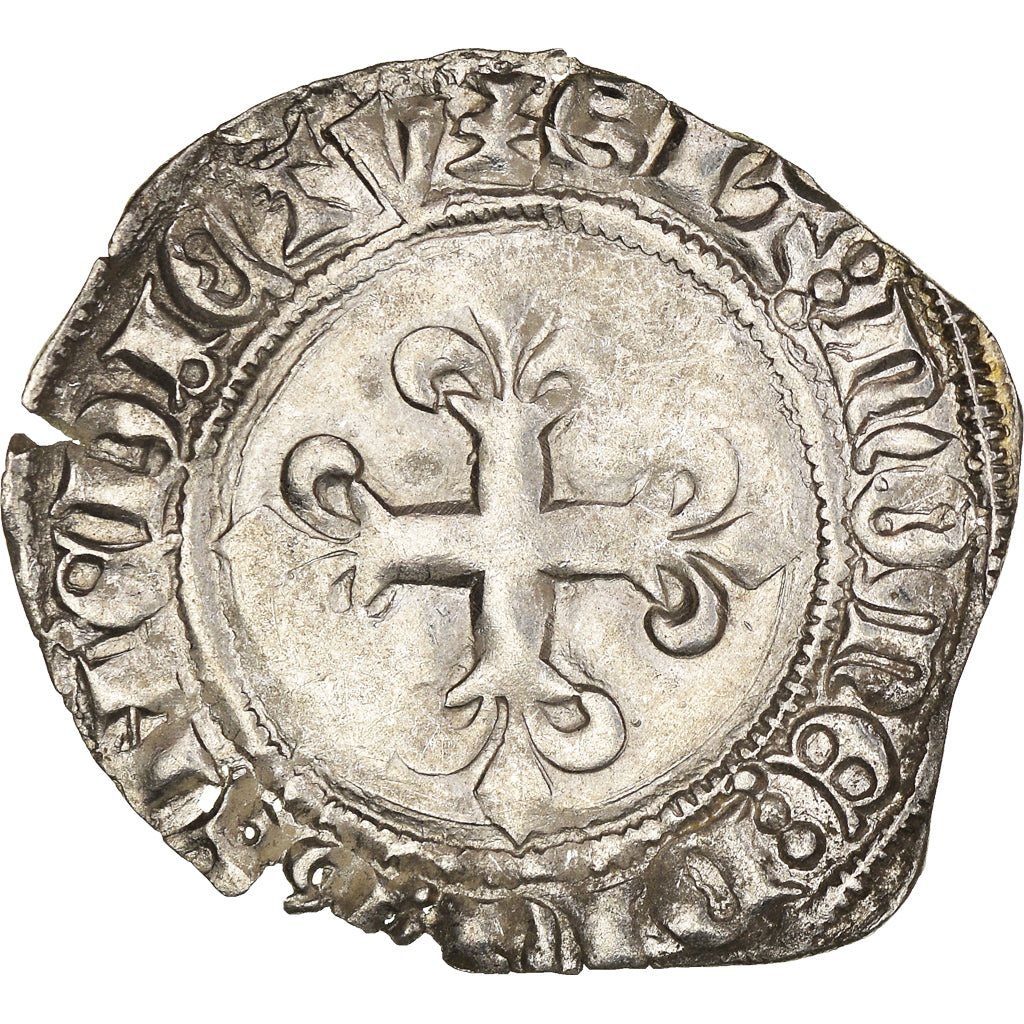 Monnaie, France, Charles VI, Florette, Tournai, TTB, Billon, Duplessy:387A