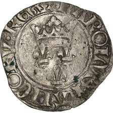 Coin, France, Charles VI, Florette, Rouen, EF(40-45), Billon, Duplessy:387A