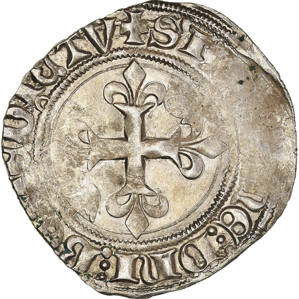 Moeda, França, Charles VI, Florette, Tournai, VF(30-35), Lingote, Duplessy:387A