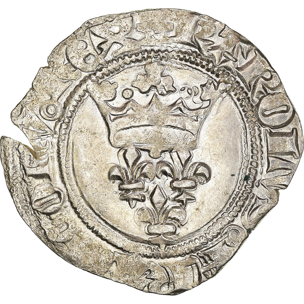 Münze, Frankreich, Charles VI, Florette, Paris, SS, Billon, Duplessy:387A