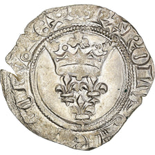Münze, Frankreich, Charles VI, Florette, Paris, SS, Billon, Duplessy:387A