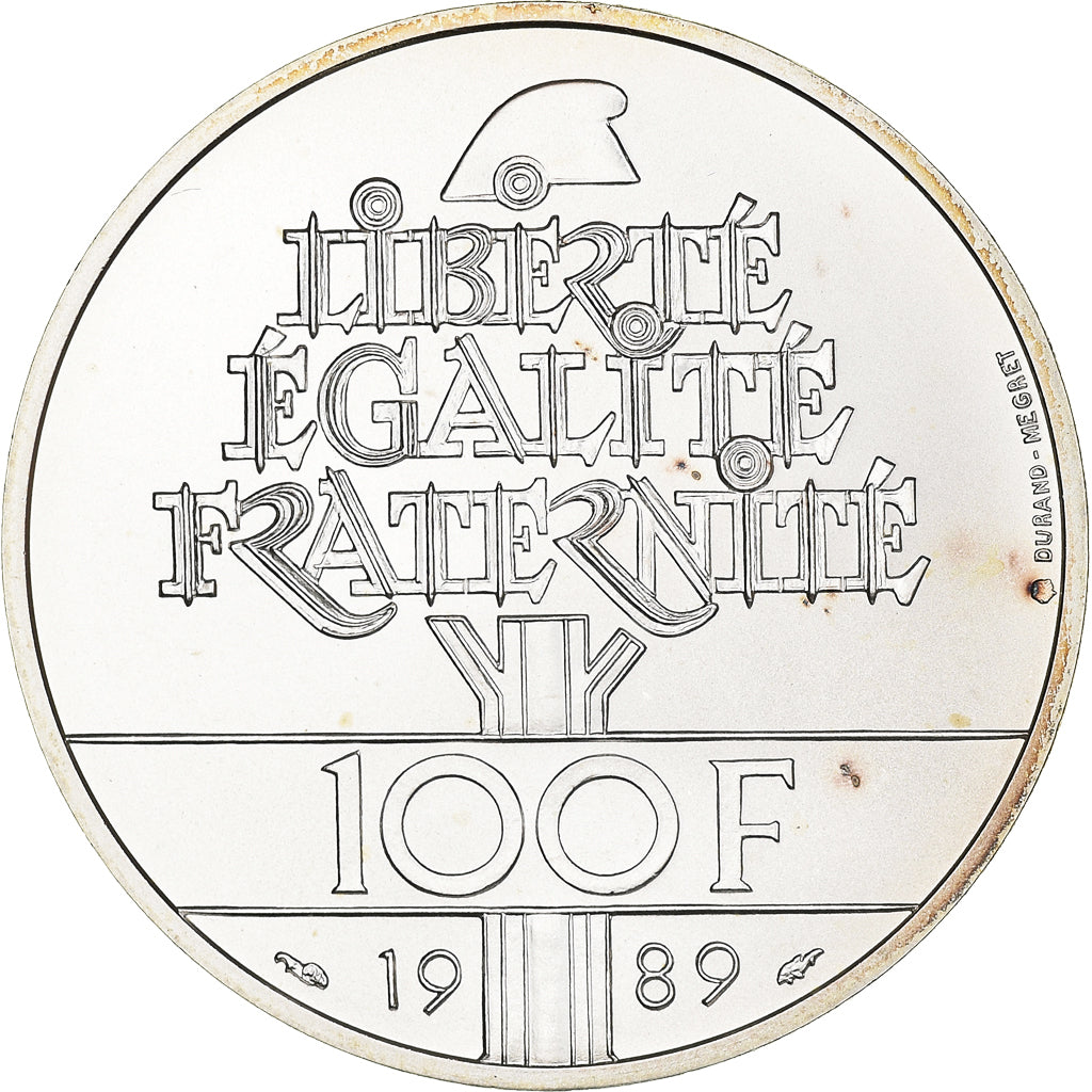 Munten, Frankrijk, Droits de l'Homme, 100 Francs, 1989, Paris, ESSAI, UNC-