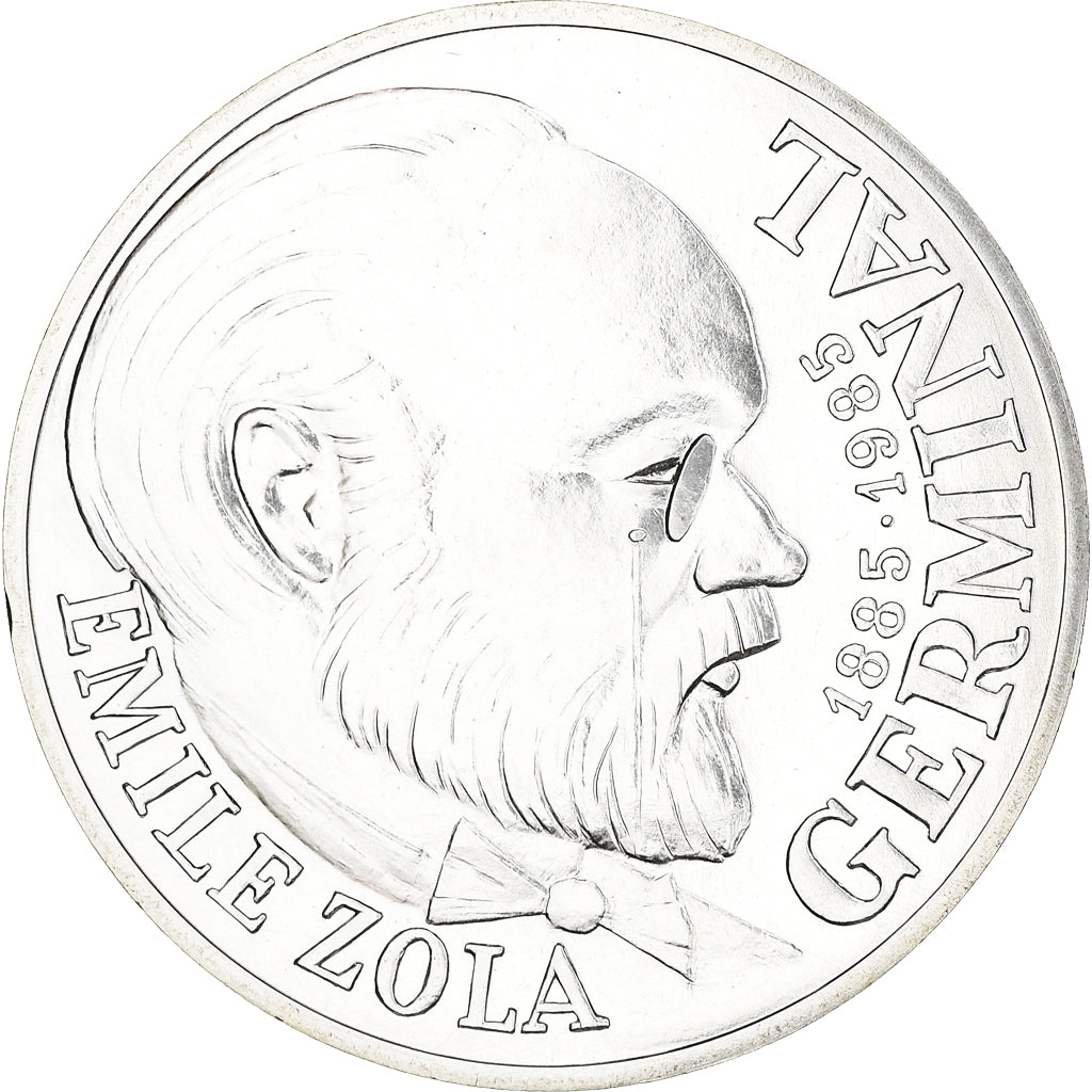 Moneta, Francia, Emile Zola Germinal, 100 Francs, 1985, Paris, ESSAI, SPL