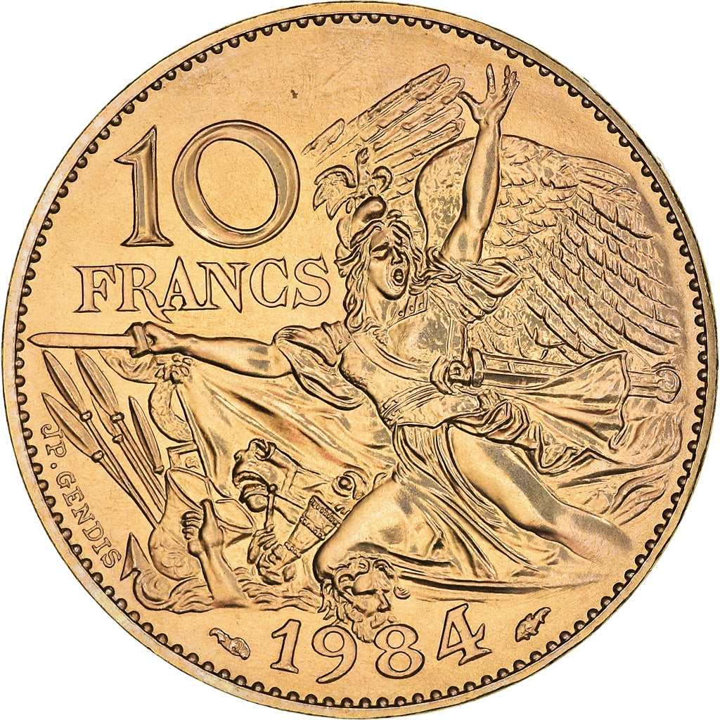 Moneda, Francia, François Rude, 10 Francs, 1984, Paris, ESSAI, FDC, Níquel -
