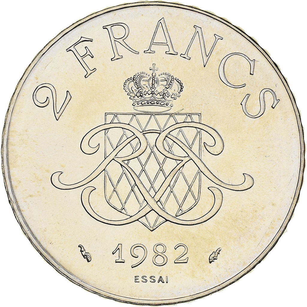 Monnaie, Monaco, Rainier III, 2 Francs, 1982, Paris, ESSAI, SPL, Argent