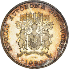 Coin, Azores, 100 Escudos, 1980, Proof, MS(65-70), Silver, KM:44a