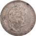 Moneta, Francia, Louis-Philippe, 5 Francs, 1843, Paris, MB+, Argento, KM:749.1