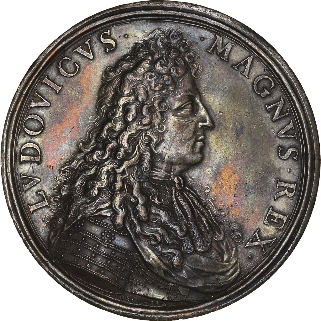 Frankrijk, Medaille, Louis XIV, Construction du Pont Royal, 1685, PR, Silvered