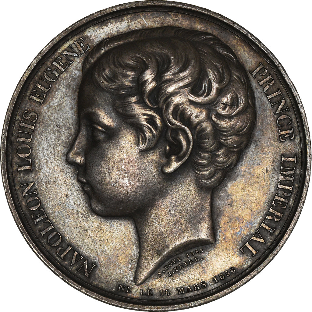 France, Medal, Napoléon IV, Prince Impérial, 1856, Bovy & Peyre, AU(55-58)