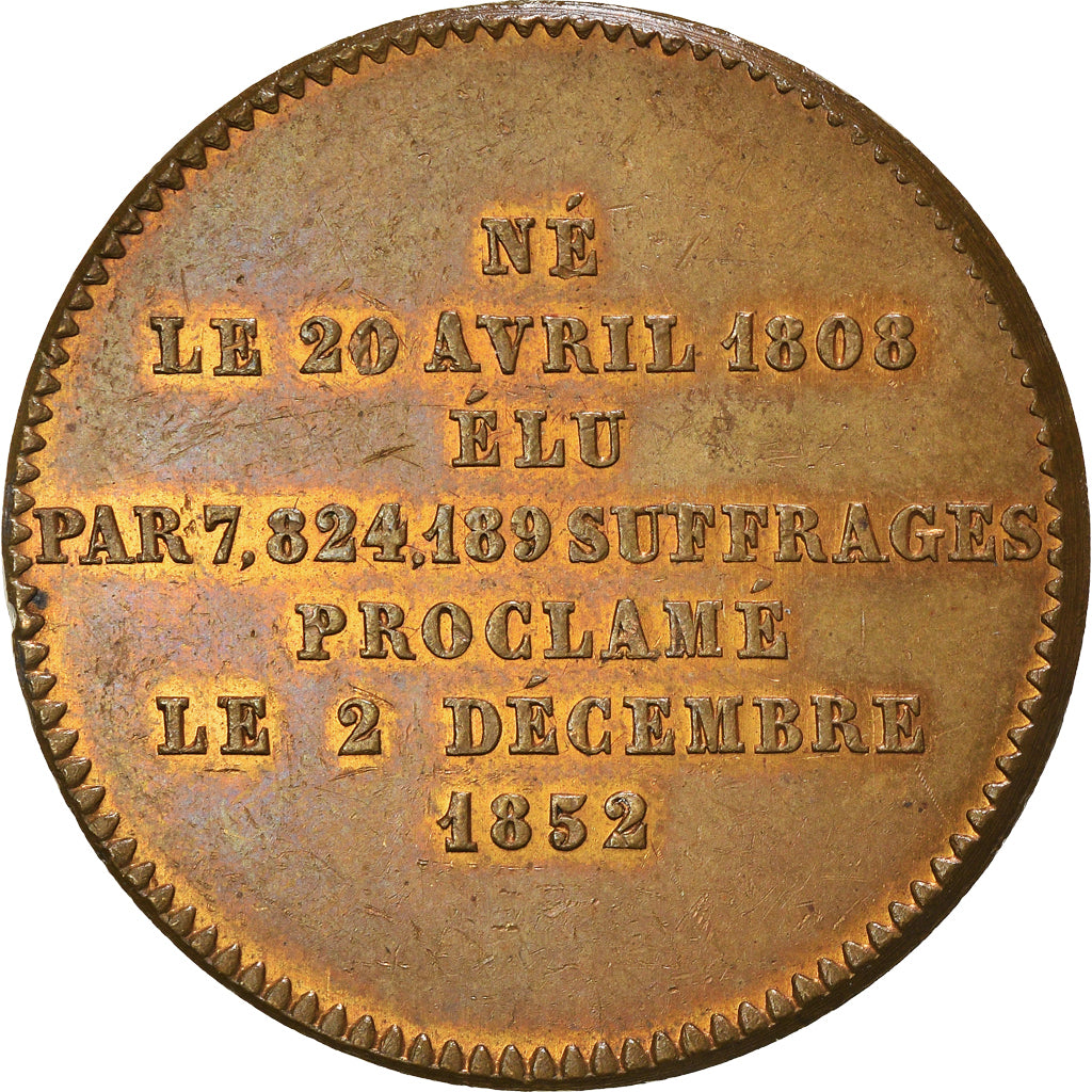 Frankrijk, Medaille, Napoléon III, Election et proclamation de l'Empire, 1852