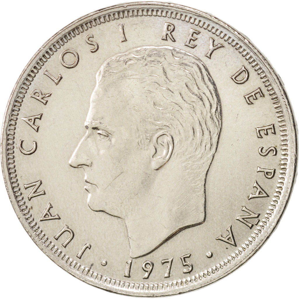Espagne, Juan Carlos I, 25 Pesetas, 1975, SUP+, Copper-nickel, KM:808