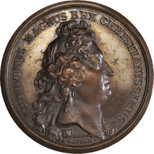 Francia, medalla, Louis XIV, Prise de Vercelli, 1704, Mauger, EBC, Bronce
