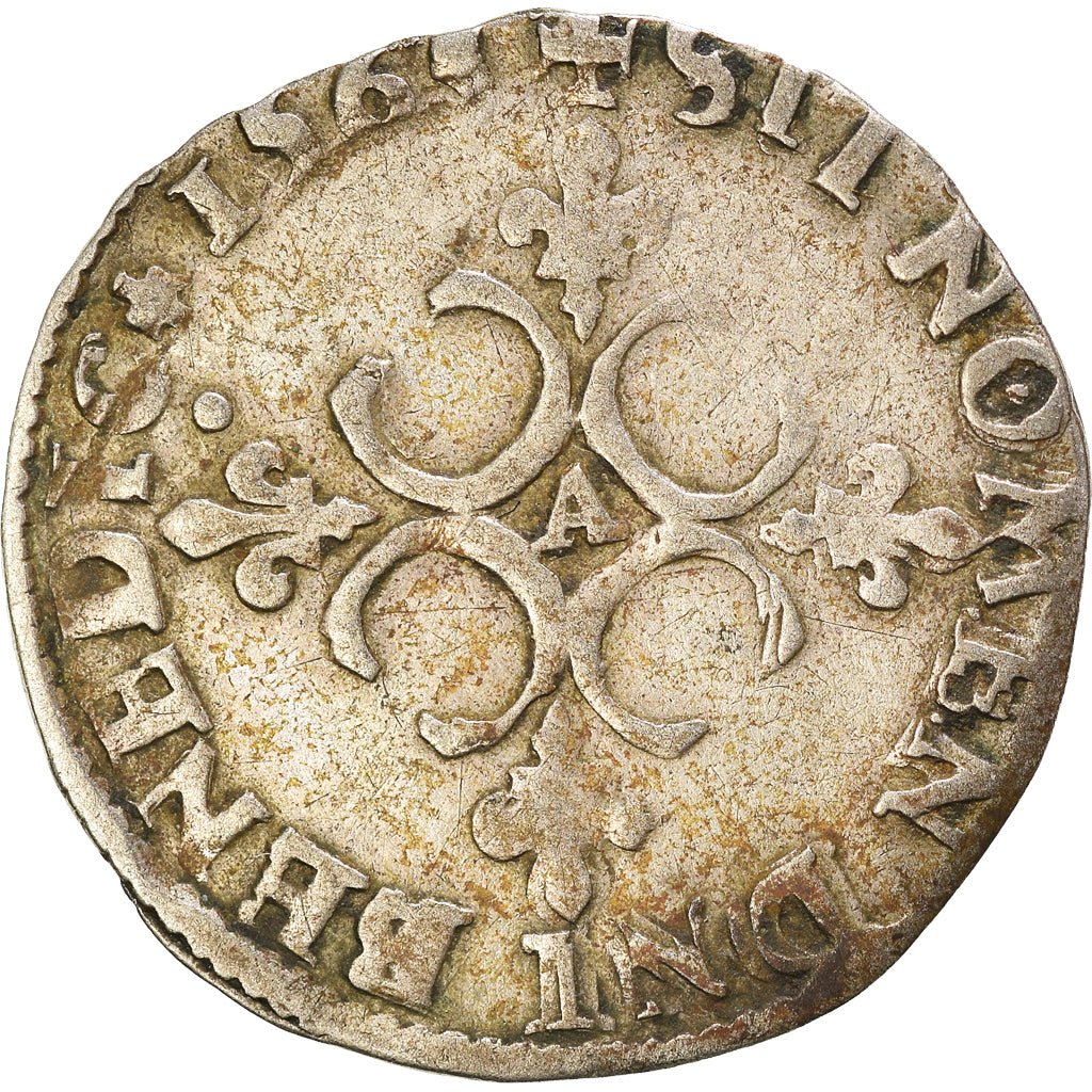 Coin, France, Charles IX, Sol Parisis, 1567, Paris, EF(40-45), Silver