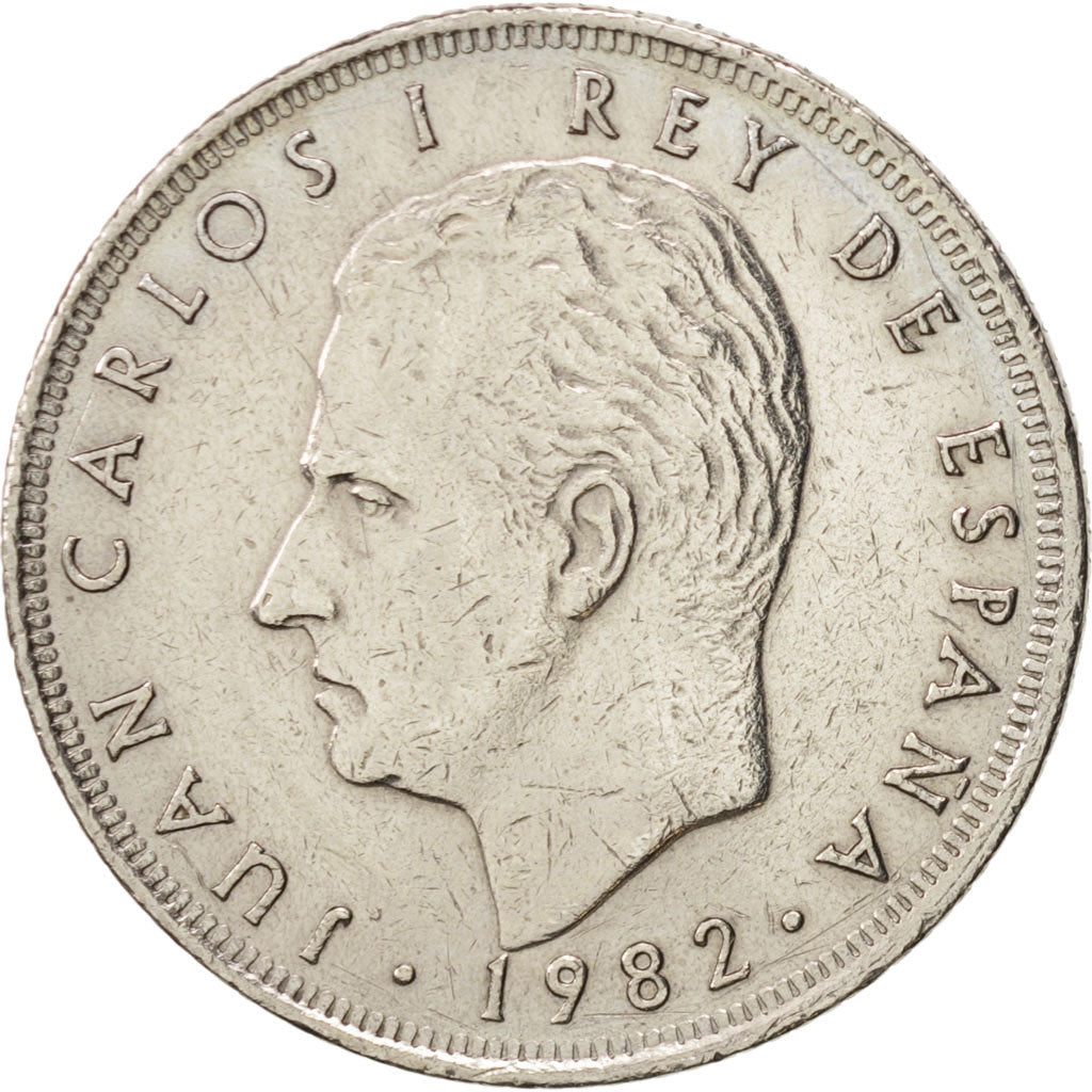 Munten, Spanje, Juan Carlos I, 25 Pesetas, 1982, ZF, Copper-nickel, KM:824