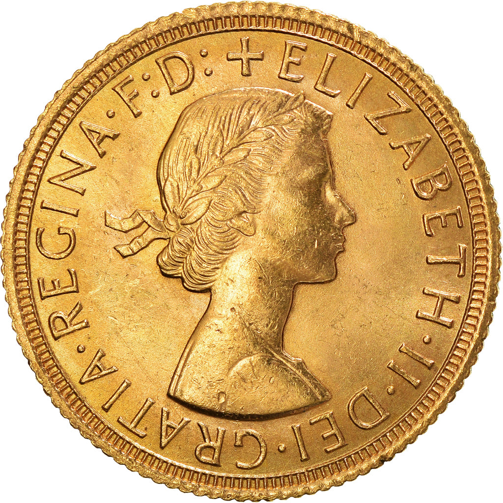 Monnaie, Grande-Bretagne, Elizabeth II, Sovereign, 1962, Londres, SPL+, Or